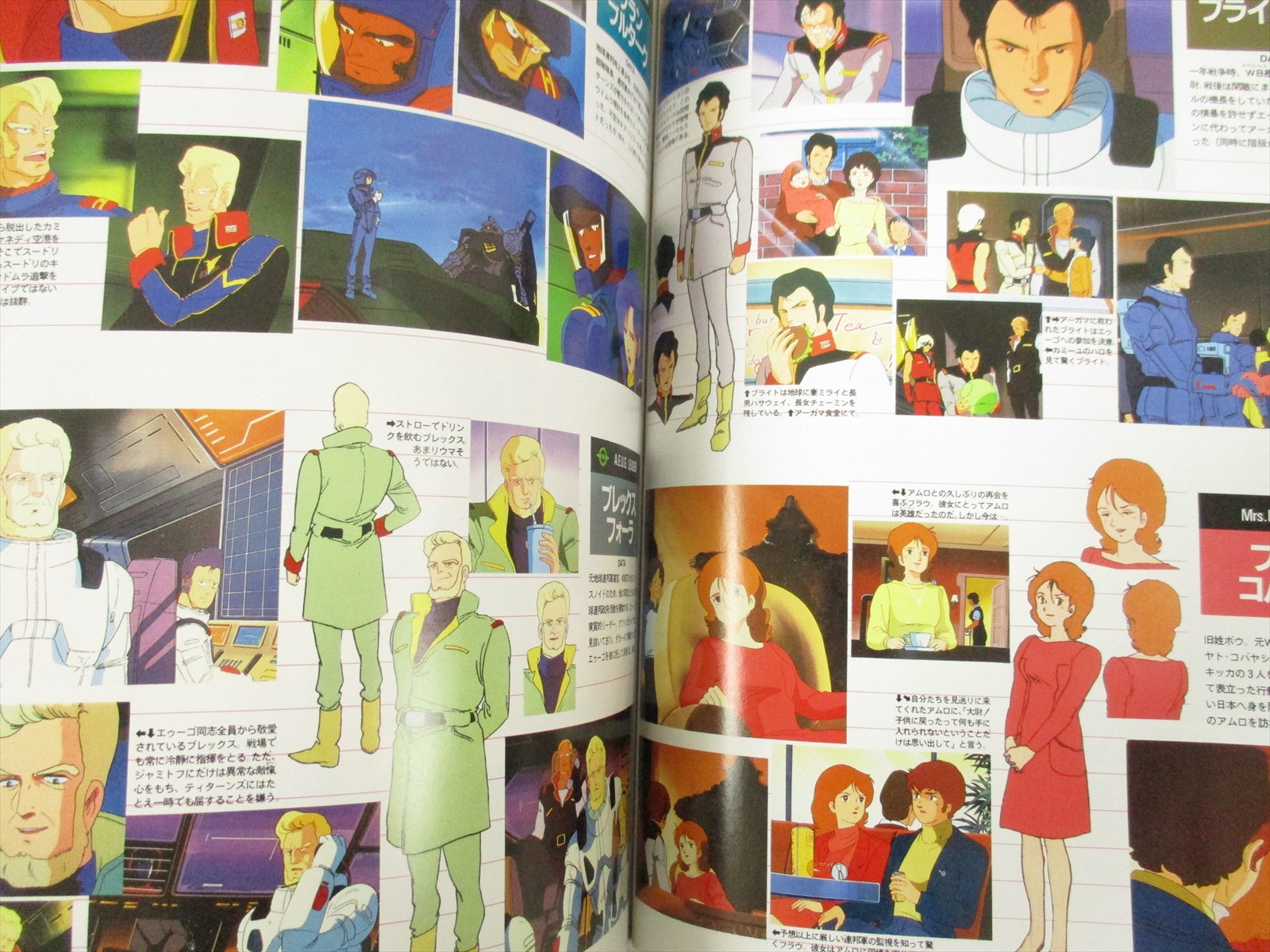 コミック・アニメ z\"su アニメージュ 1985年7月号付録 機動戦士Zガンダム CHARACTER