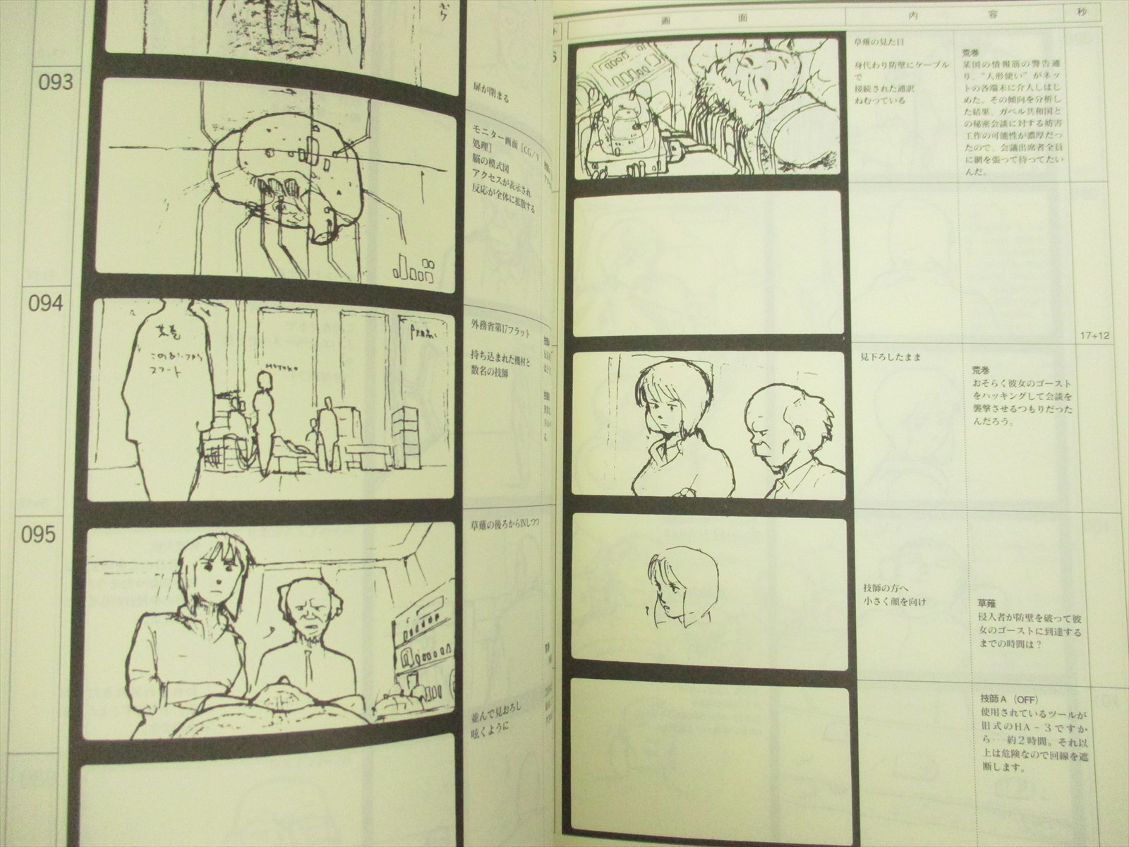 Ghost In The Shell Storyboard Art Shirow Masamune Mamoru Oshii 1995 Book 73 Ebay