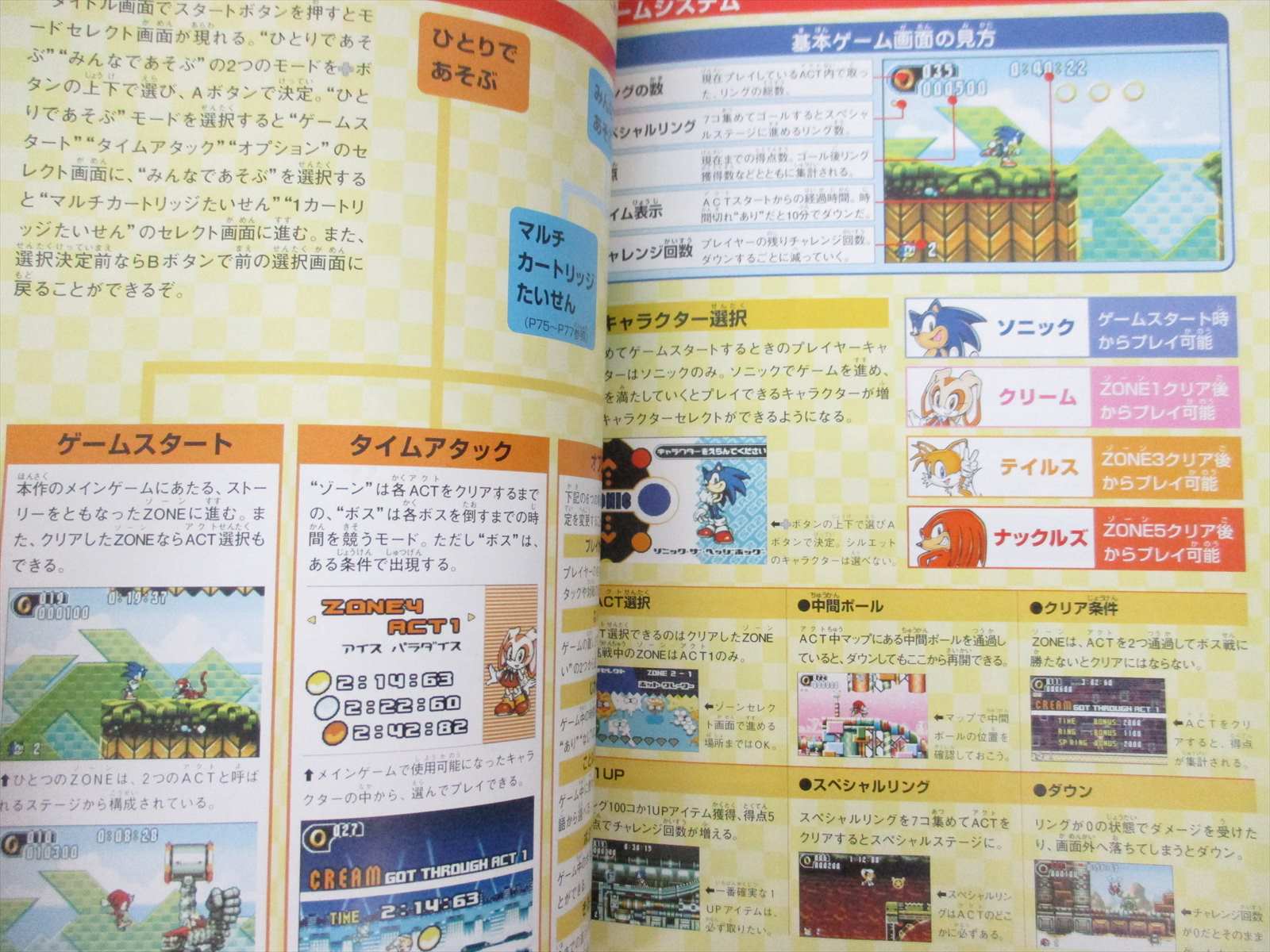 SONIC ADVANCE 2 Official Guide 2002 GameBoy Advance Book