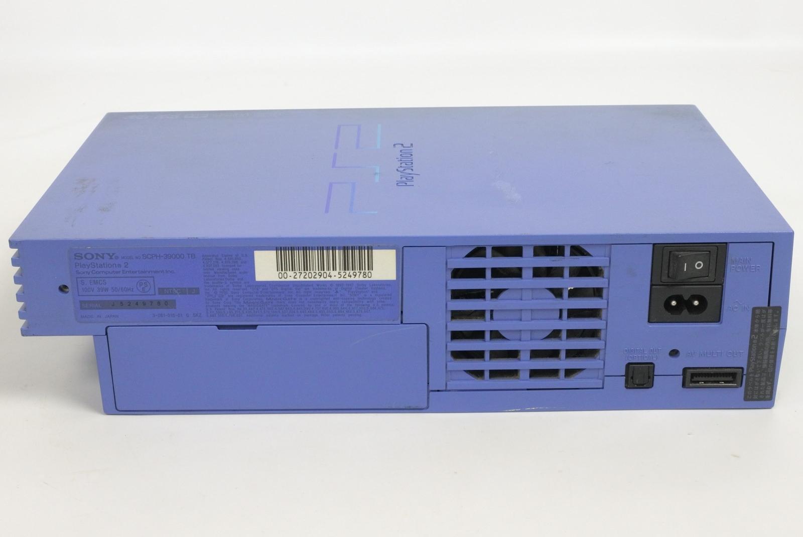 PS2 Console SCPH-39000 TB NTSC-J No Controller Toys Blue