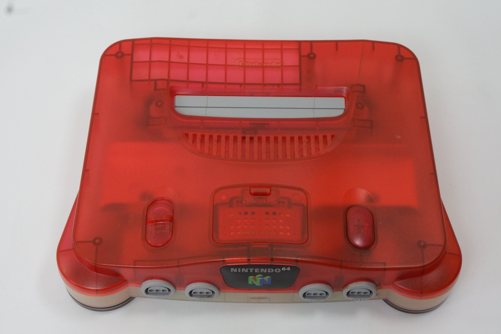 Nintendo 64 CLEAR RED Console NUS-001 -NTSC J- Tested System
