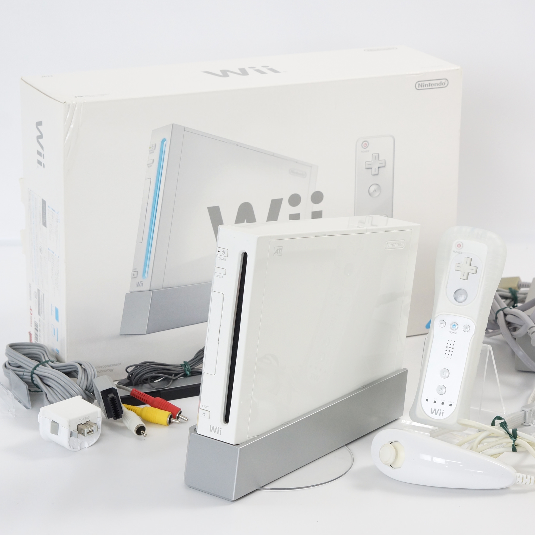 Nintendo Wii Console RVL-S-KJ Black Full Set Rare