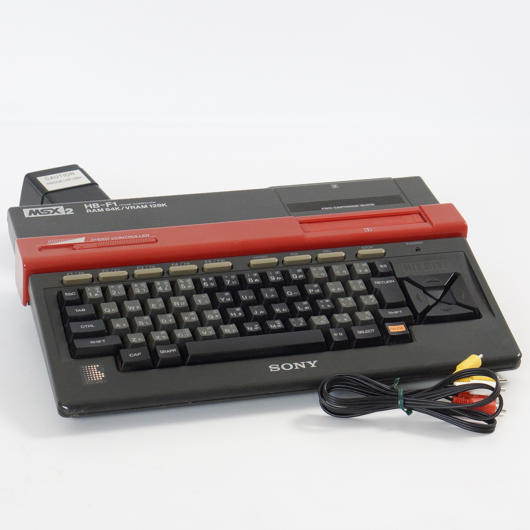 [ジャンク] SONY HB-F1Ⅱ HitBit MSXⅡ本体 + アダプタ ジャンク] SONY HB-F1Ⅱ HitBit MSXⅡ本体 + アダプタ AC-HB3