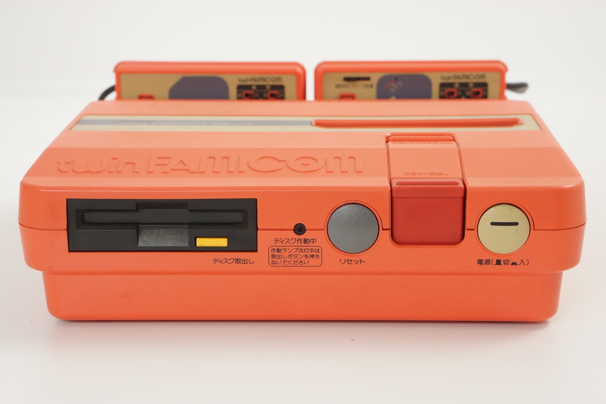 TWIN FAMICOM SHARP Console Boxed AN-505-RD Tested System New