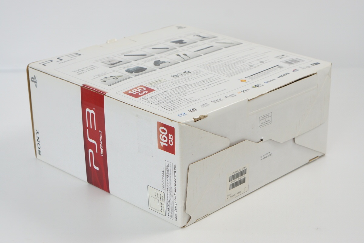 PS3 Playstation3 CLASSIC WHITE Console CECH-3000A LW 160GB Tested