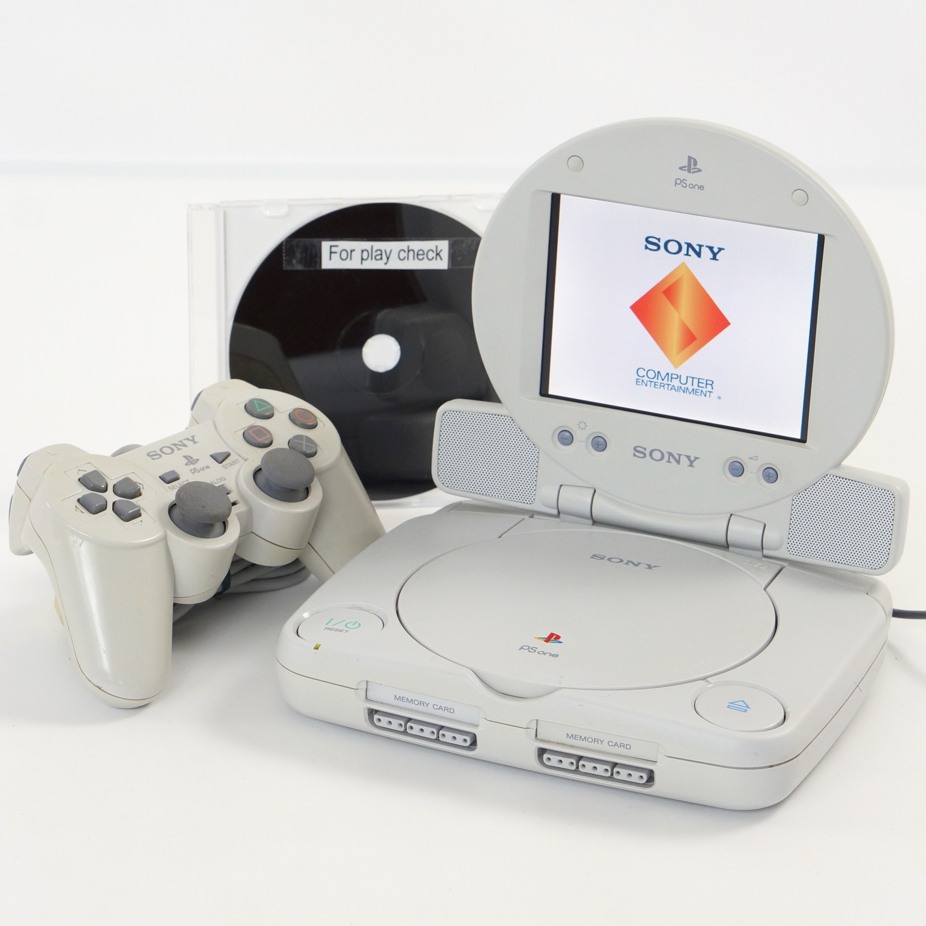 PS one Console SCPH-100 wz LCD MONITOR Tested System -Only for