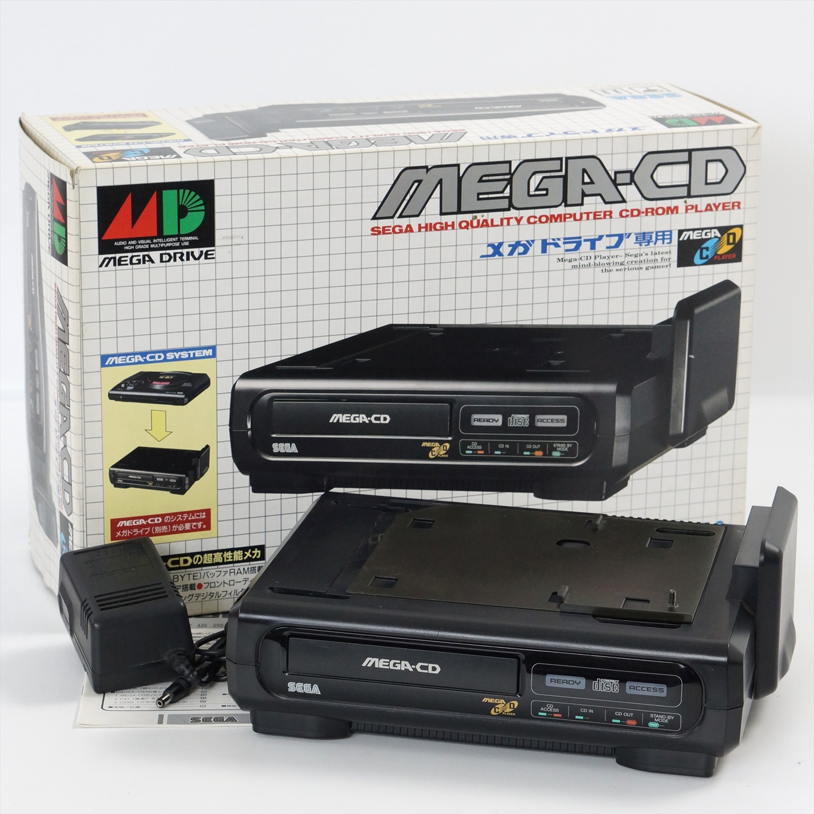 MEGA CD Console Boxed SEGA Genesis JAPAN Tested System