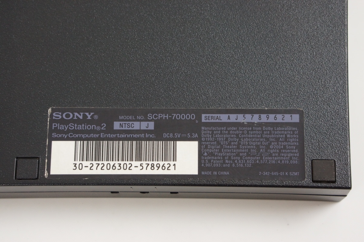 PS2 Slim Console System Black SCPH-70000 CB Game -NTSC-J