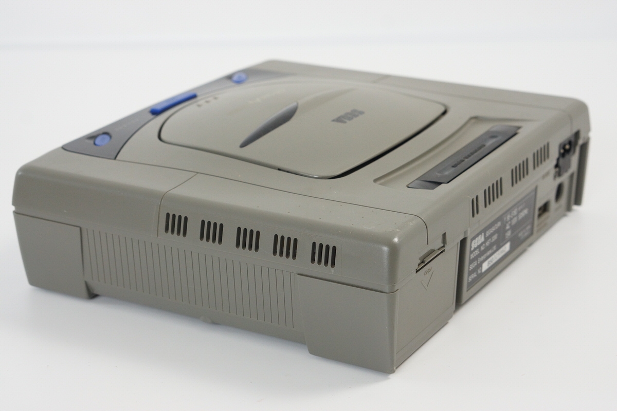 Sega Saturn Grey Console HST-3200 Tested System 4 Games NTSC