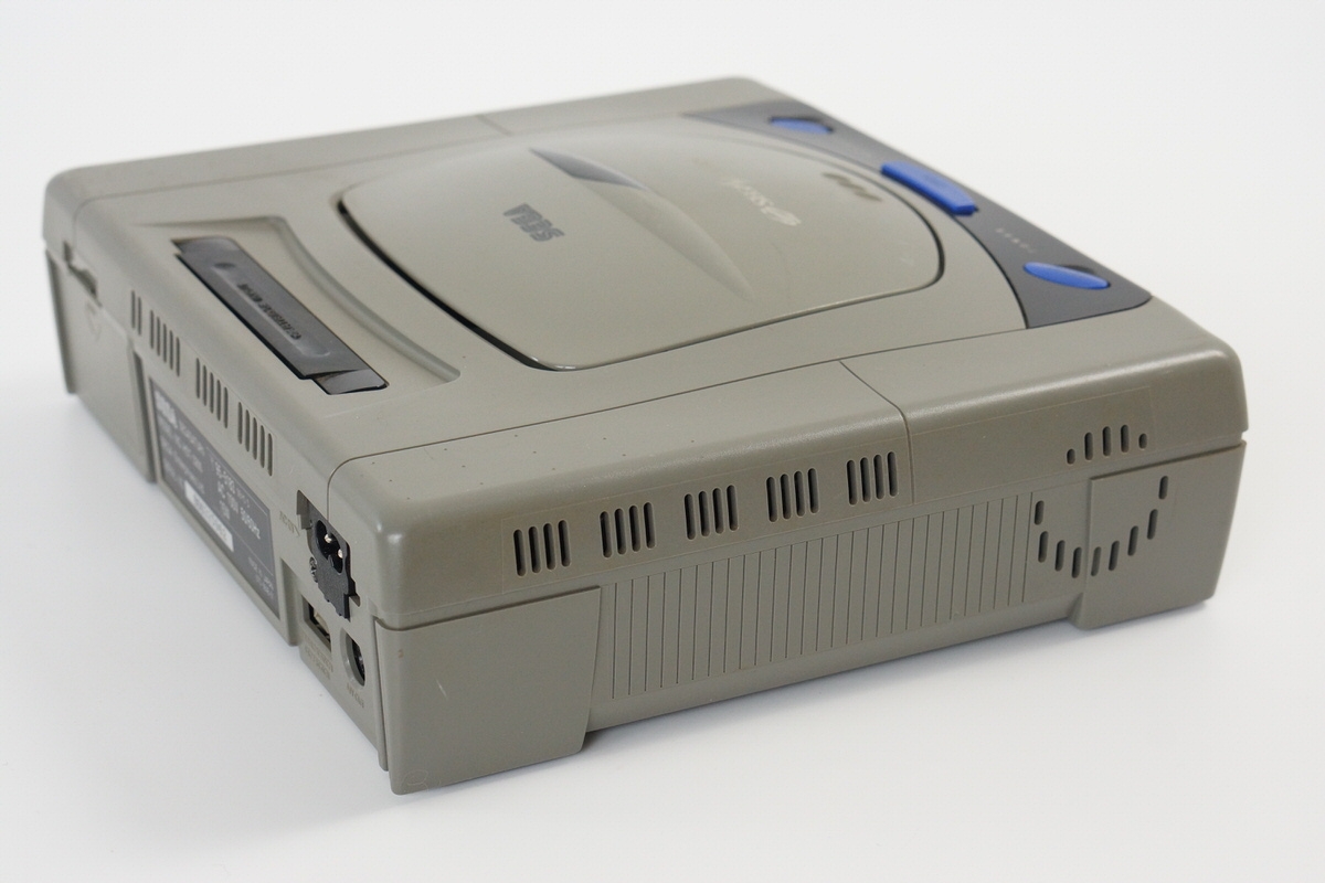 Sega Saturn Grey Console HST-3200 Tested System 4 Games NTSC