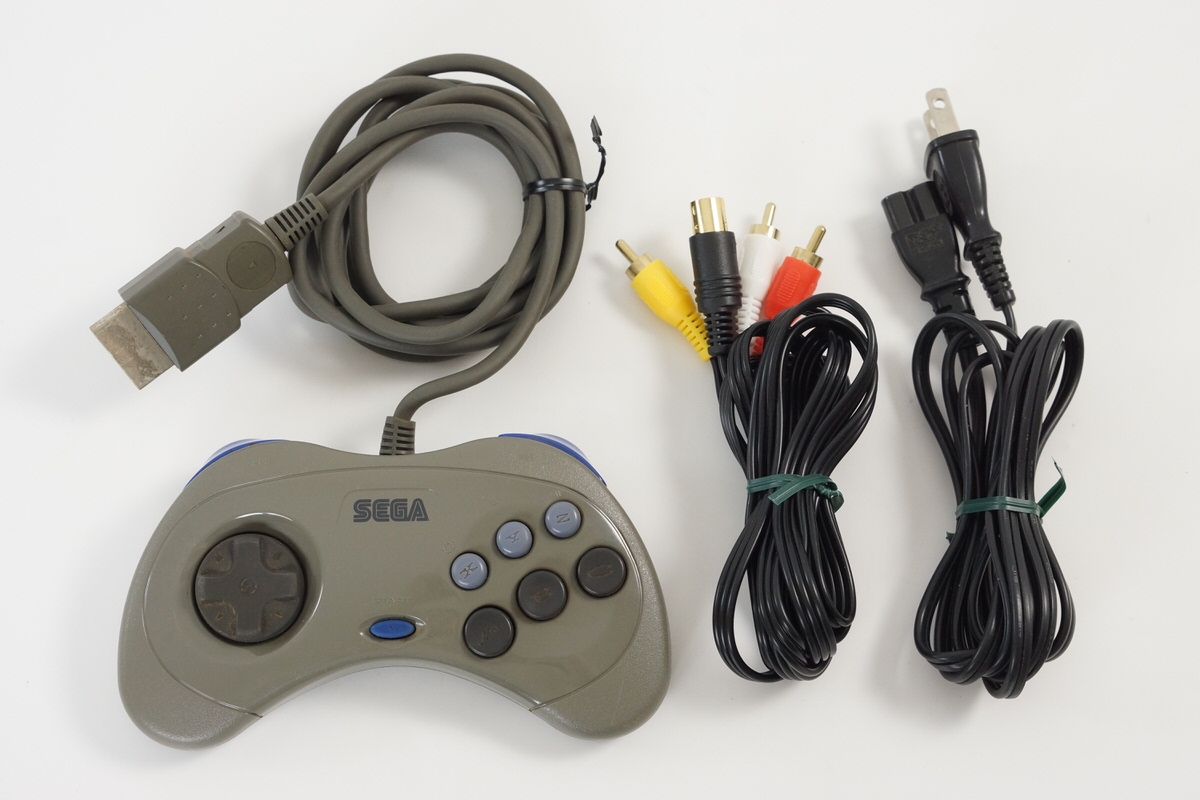 Sega Saturn Grey Console HST-3200 Tested System 4 Games NTSC