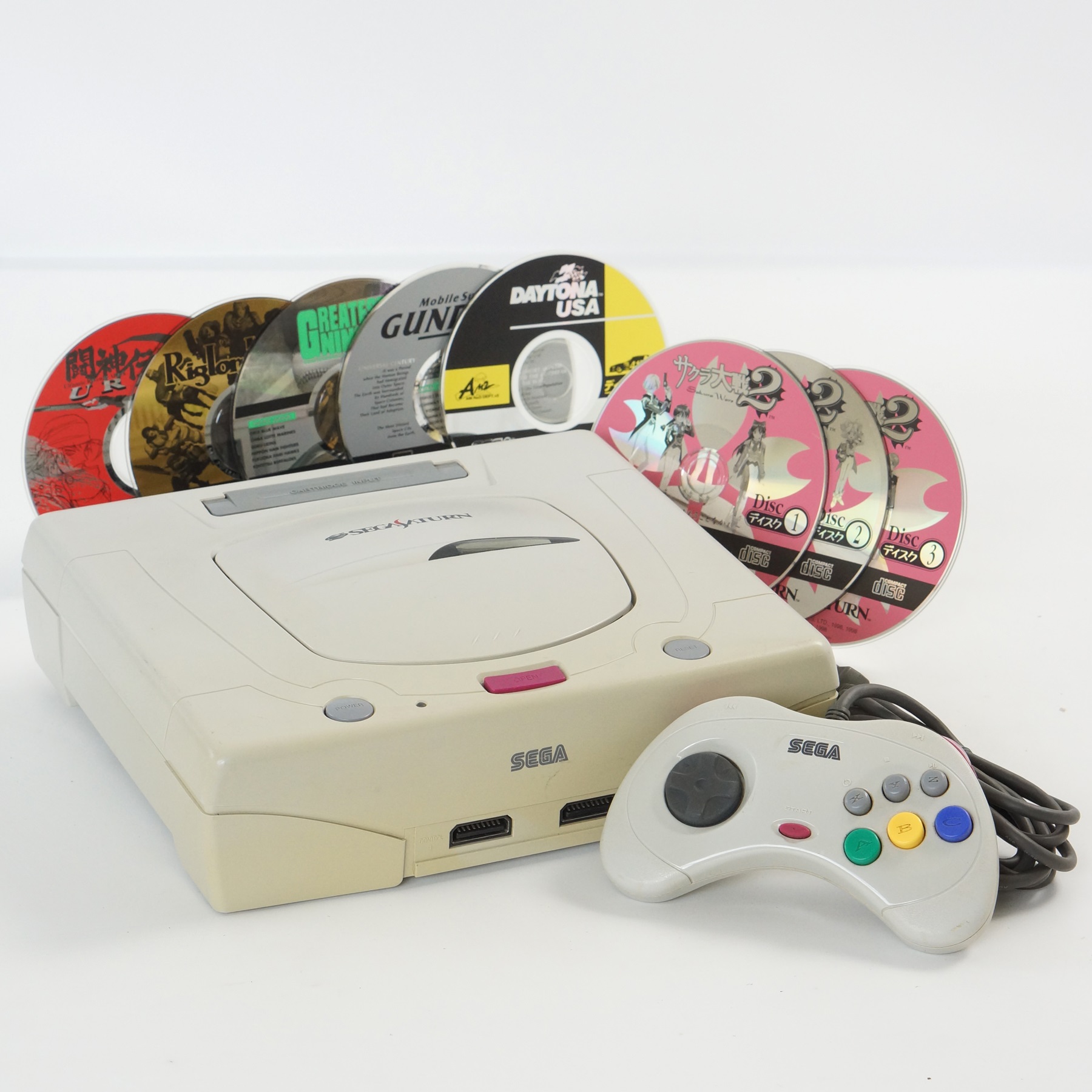 Sega Saturn WHITE Console System HST-3220 JAPAN wz Games -NTSC-J