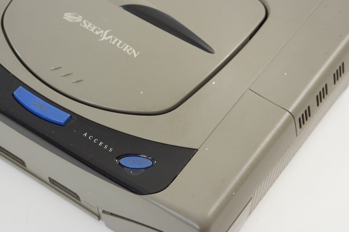 Sega Saturn Grey Console HST-3200 Tested System 4 Games NTSC-J