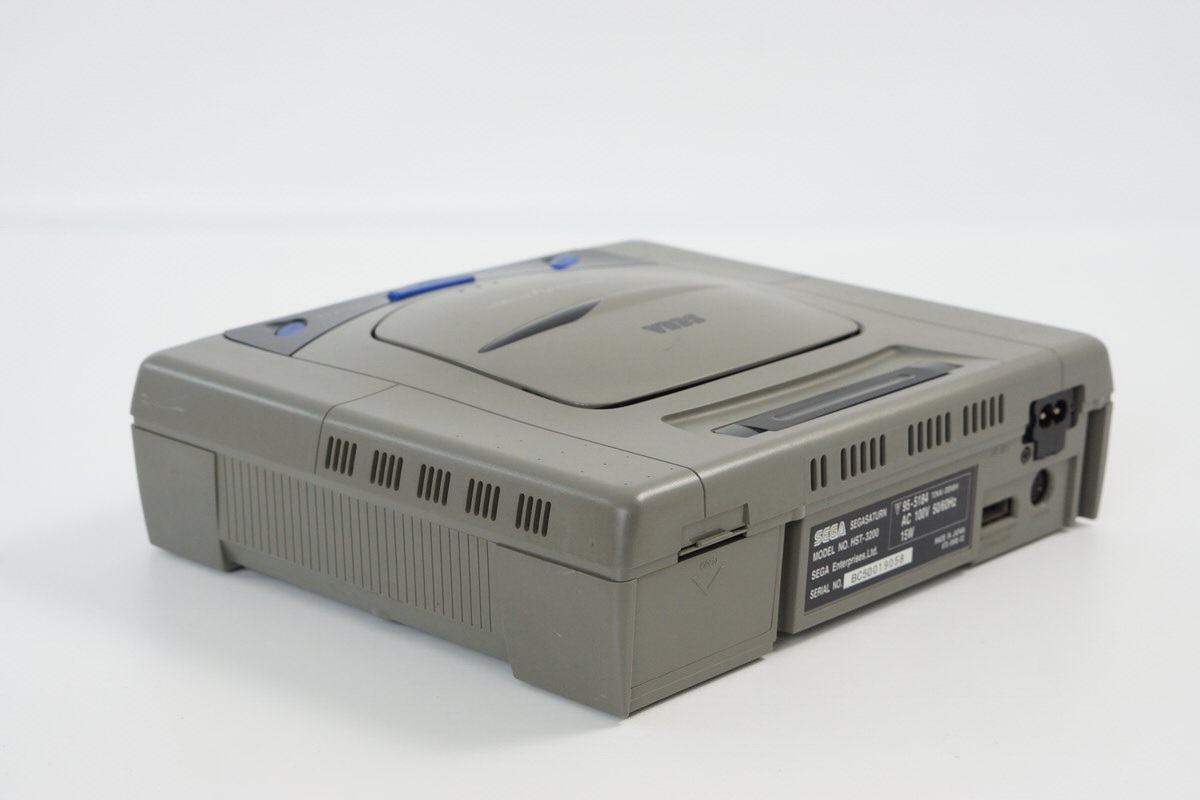 Sega Saturn Grey Console HST-3200 Tested System 4 Games NTSC