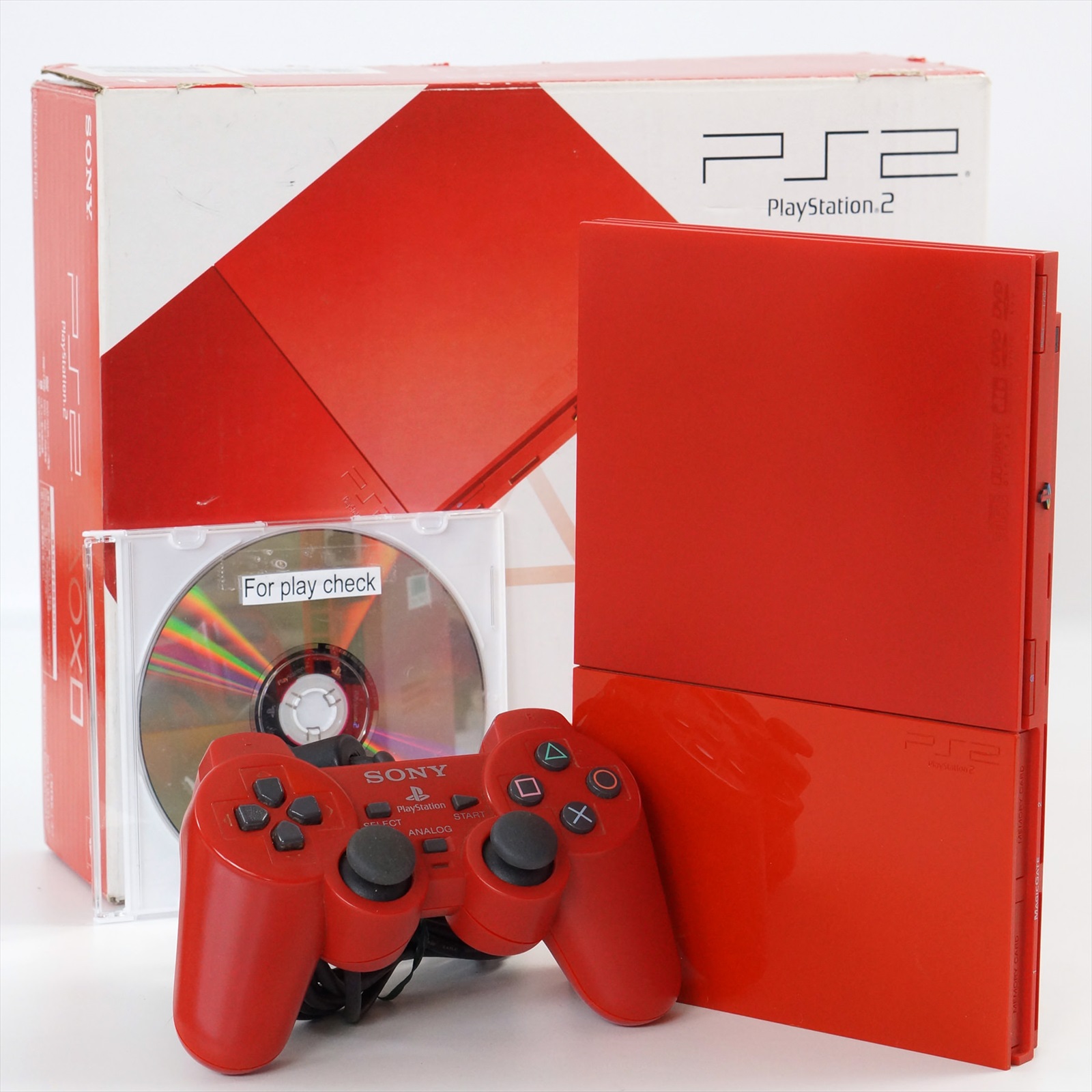 PS2 Playstation2 Slim CINNABAR RED Console System 90000 CR