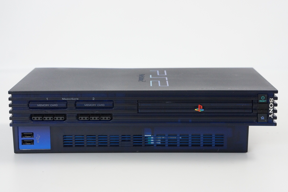 PS2プレイステーション2BBミッドナイトブルー　SCPH-50000MB/NH PS2 BB Console Midnight Blue SCPH-50000 MB/NH Tested System