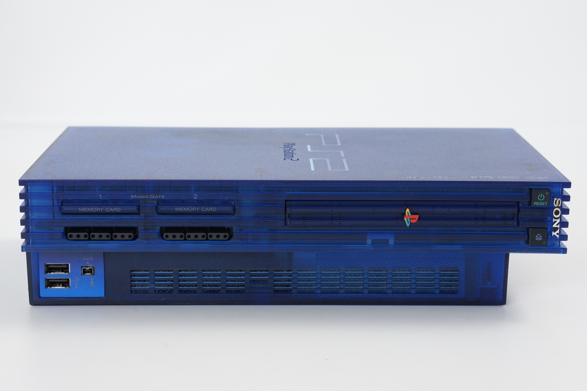 PlayStation2 - プレイステーション2 SCPH-37000L オーシャンブルー Sony Playstation2 PS2 Ocean Blue SCPH-3700 Limited Color