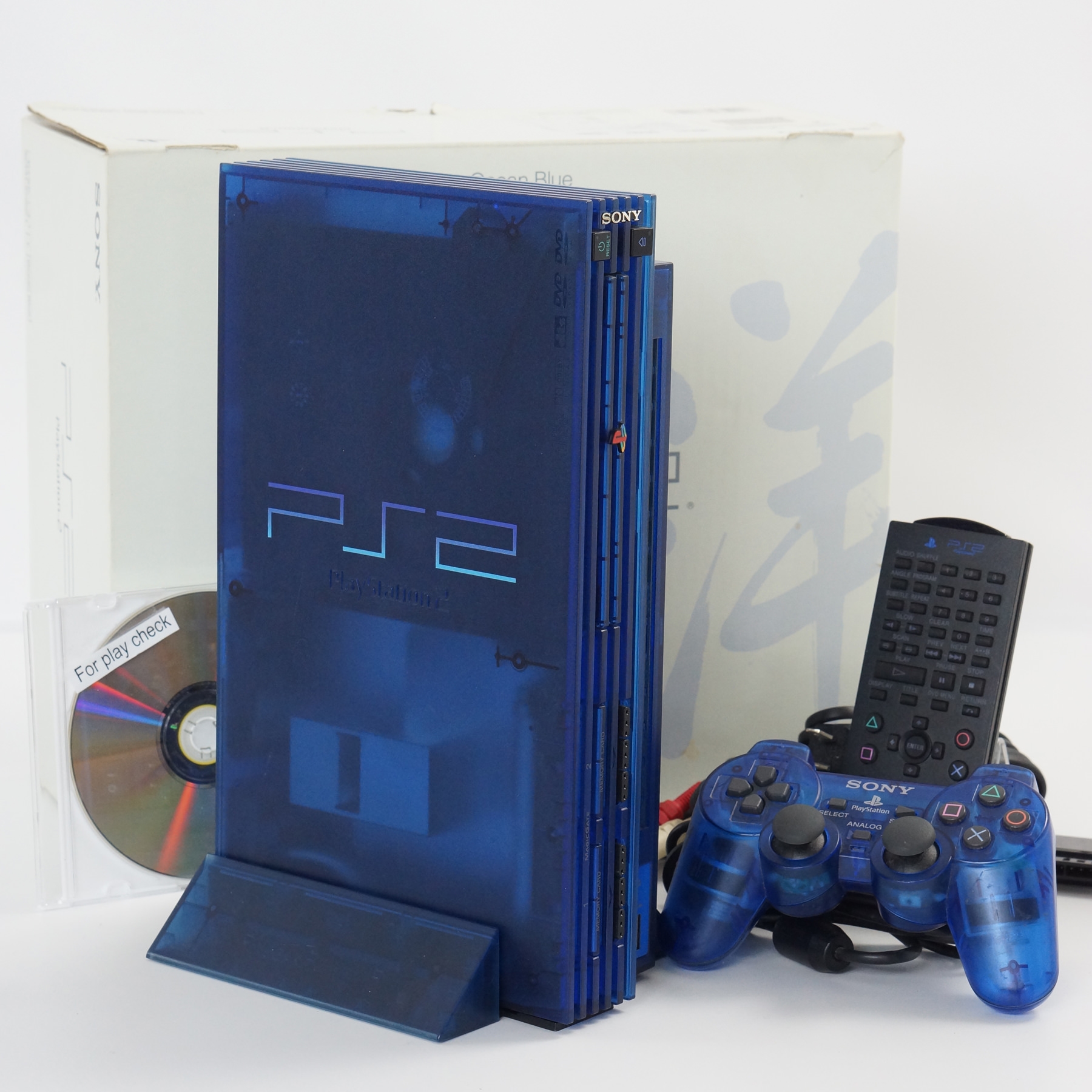 PS2 OCEAN BLUE Console System Made in Japan SCPH-37000 L