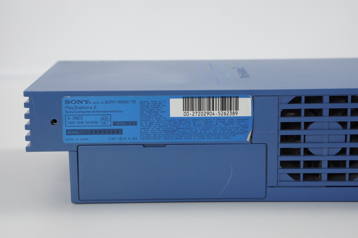 PS2 Console SCPH-39000TB Toys Blue Tested system Made in