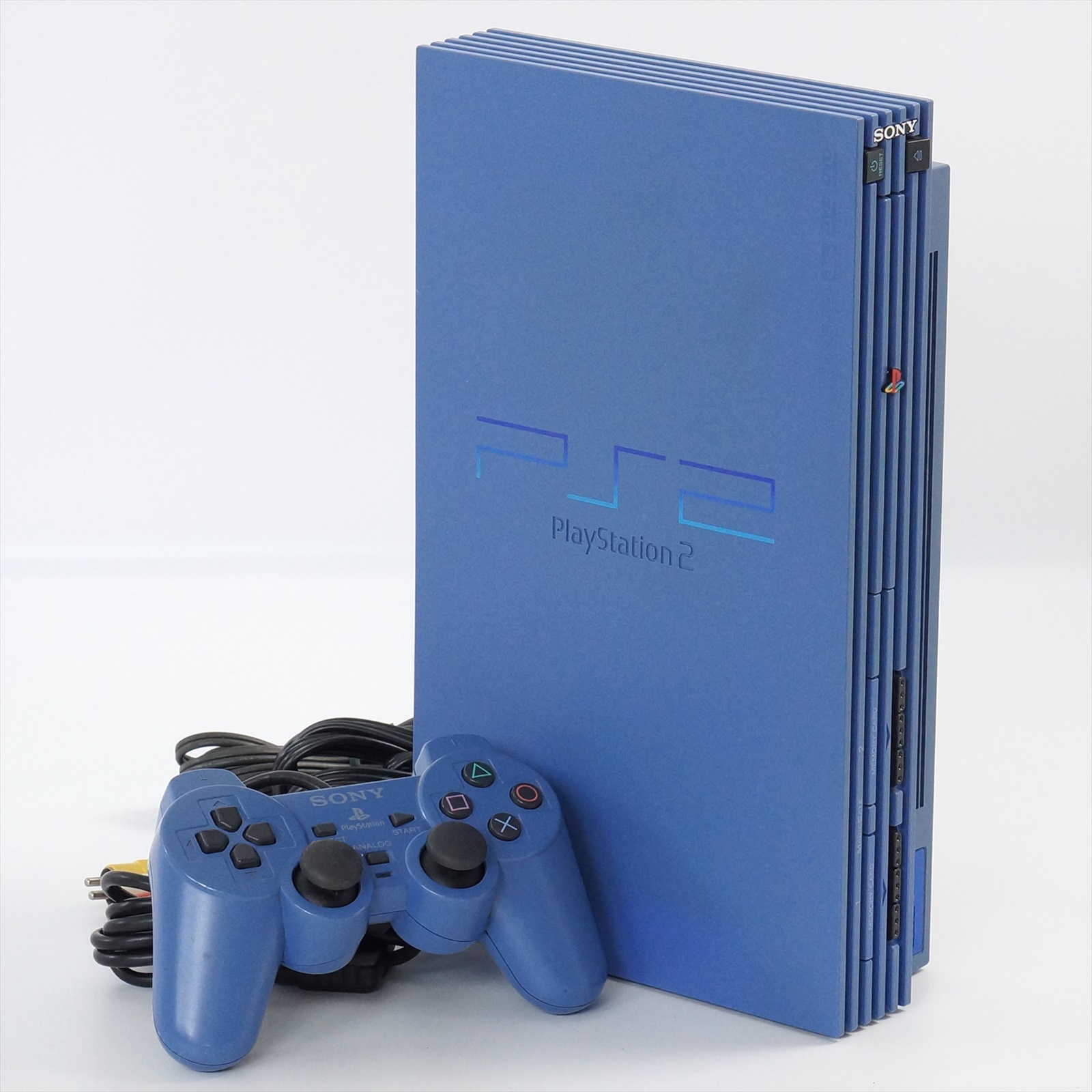 PS2 本体　SCPH-39000TB┼ソフト5本┼色々付属品完備 PS2 Console SCPH-39000TB Toys Blue Tested system Made in
