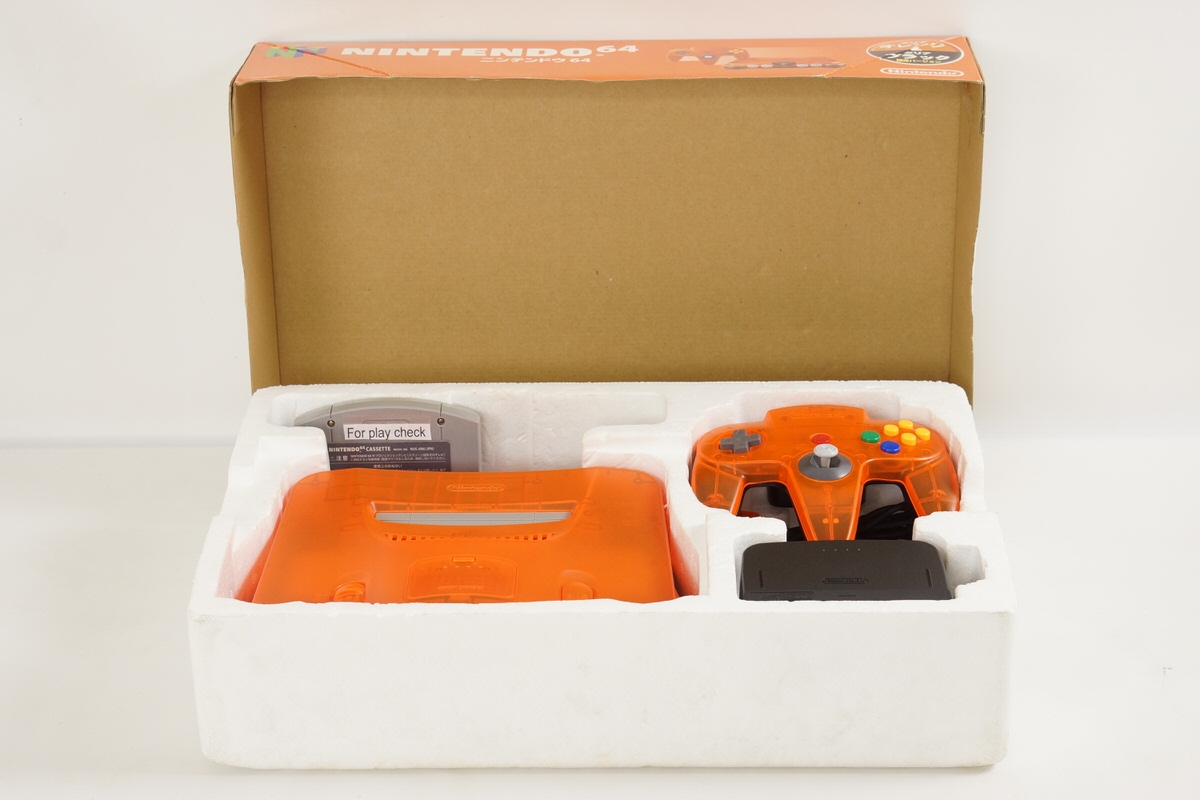 Nintendo 64 ORANGE Console Boxed DAIEI Tested System wz