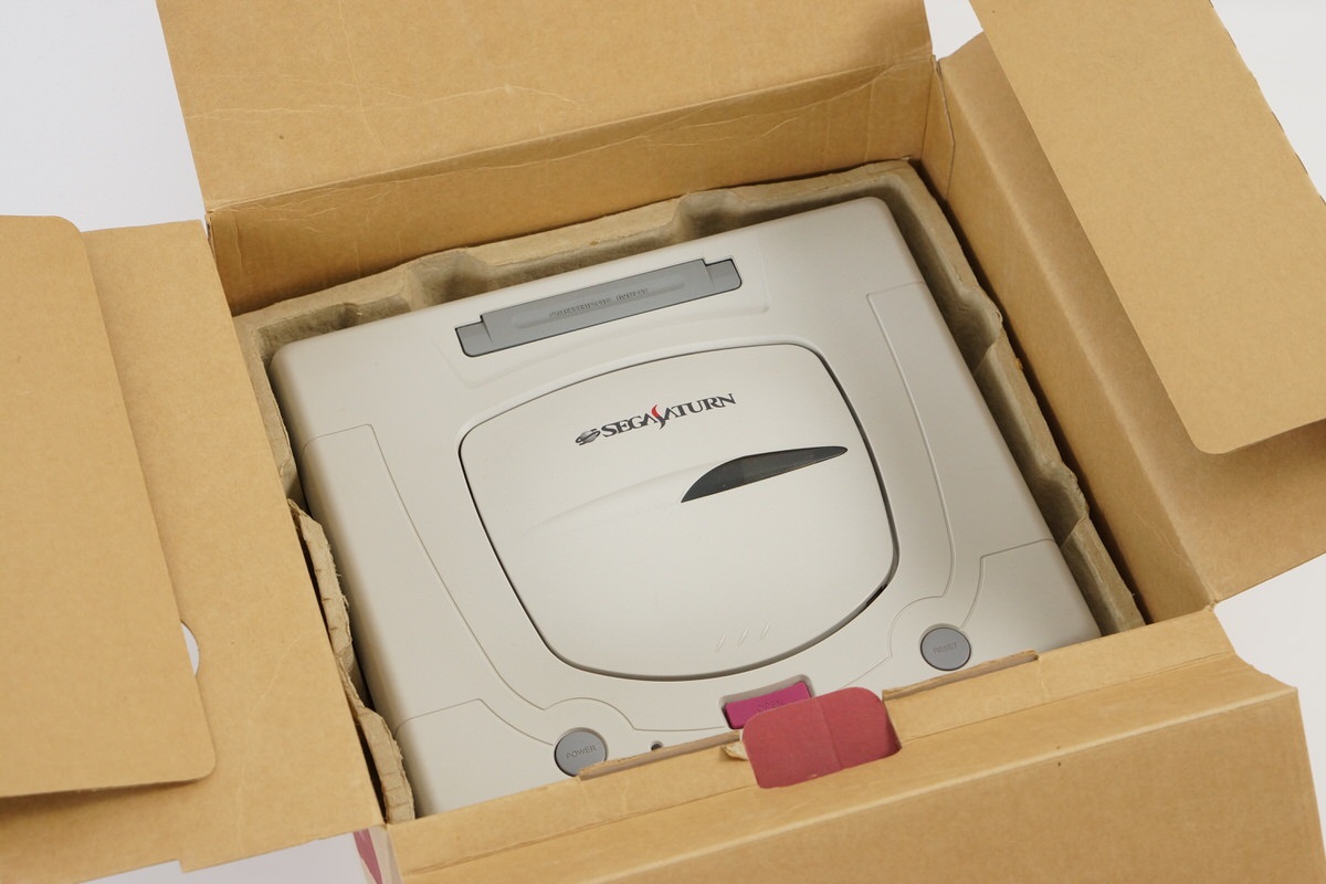 Sega Saturn WHITE Console Boxed HST-3220 Tested System -NTSC